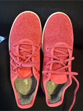 Allbirds Pink Knit Lace-Up Shoes